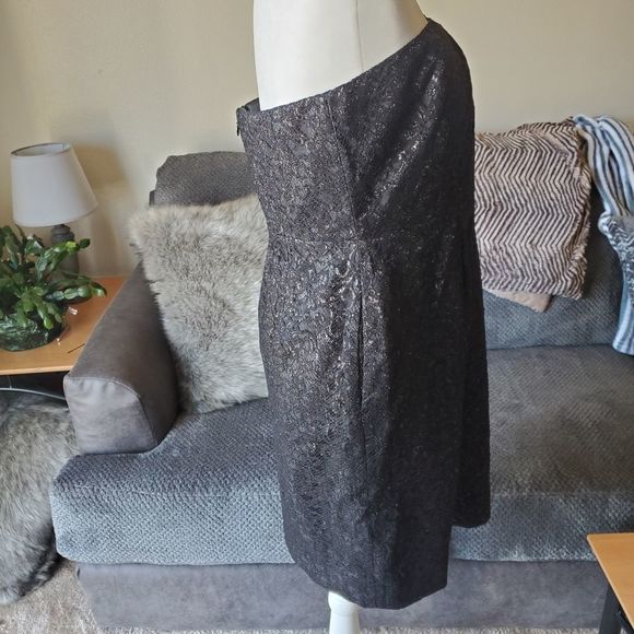 J Crew black lace sparkle strapless dress - Picture 9 of 13